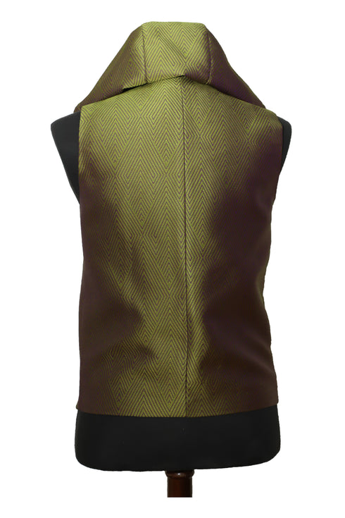 Green Purple Hooded Vest